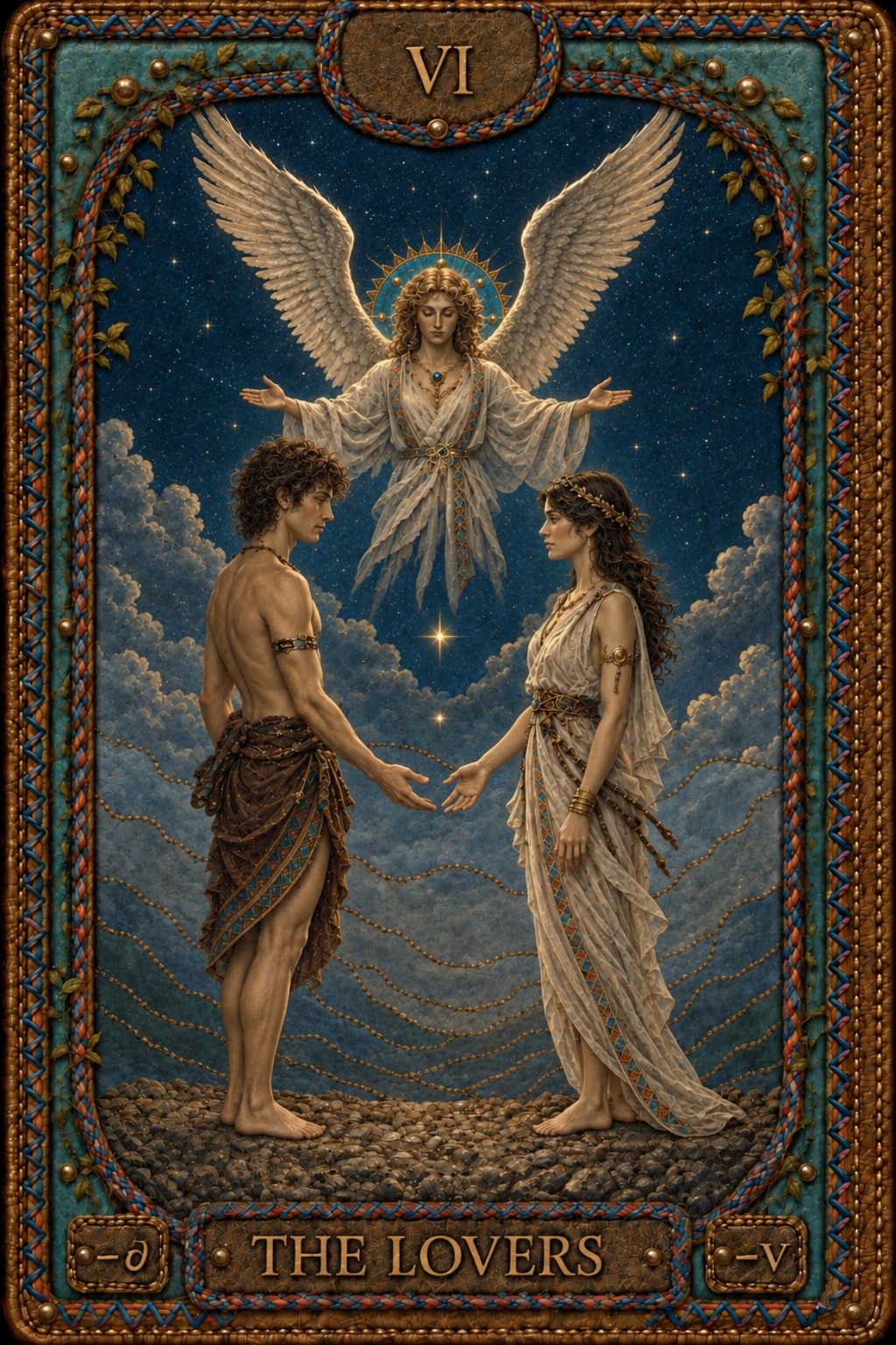Les Amoureux — carte de Tarot de Pavel Medvedev