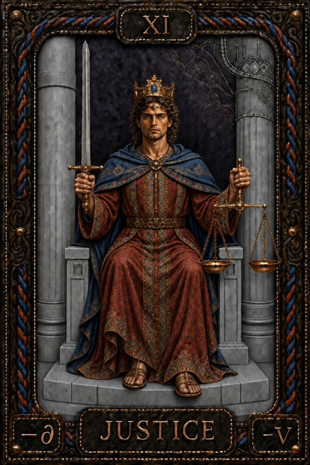 La Justice — carte de Tarot de Pavel Medvedev